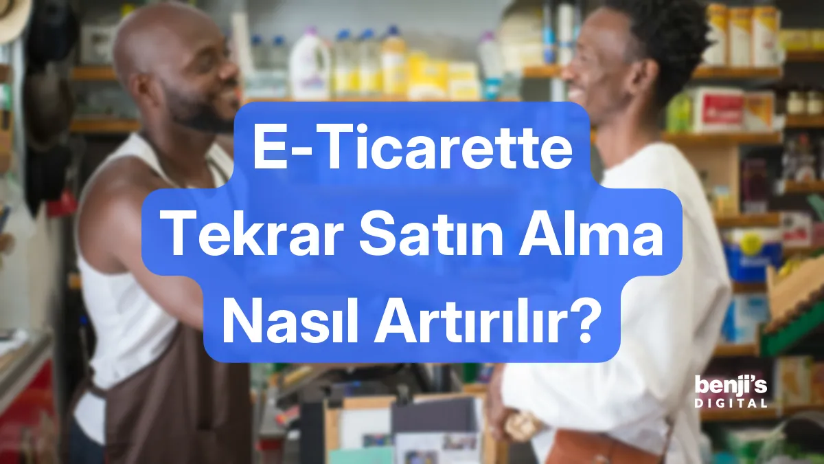 E-ticarette tekrar satın alma nasıl artırılır kapak görseli, markette tekrar gelen müşteriyle selamlaşan bir satıcı