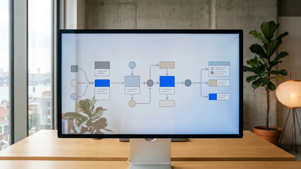 Four-step SEO audit methodology process diagram from discovery through prioritized roadmap