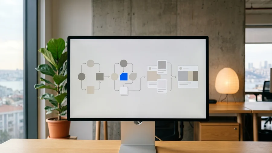 Four-step social media advertising process from research to scaling