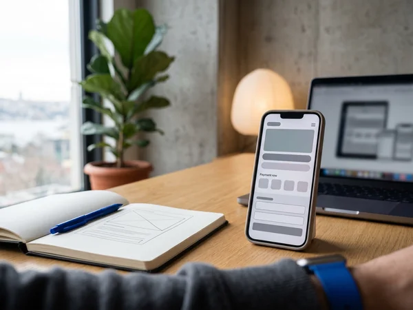 Technical SEO across e-commerce platforms shown on a tablet, laptop, and smartphone