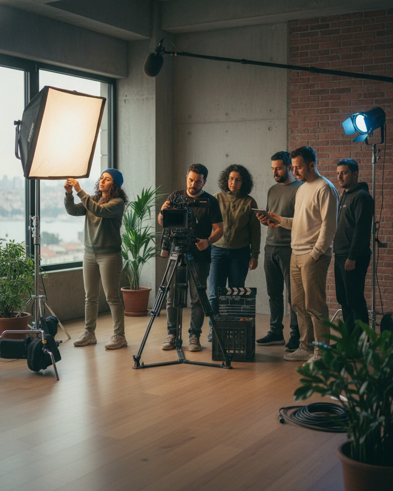 Benji's video prodüksiyon ekibinin kurumsal film ve reklam çekimi seti